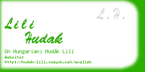 lili hudak business card