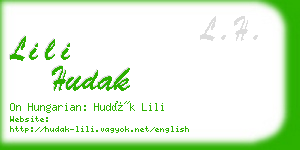 lili hudak business card